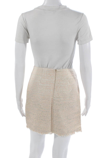 Zara Womens Mini Beige Polyester Skirt Size XS