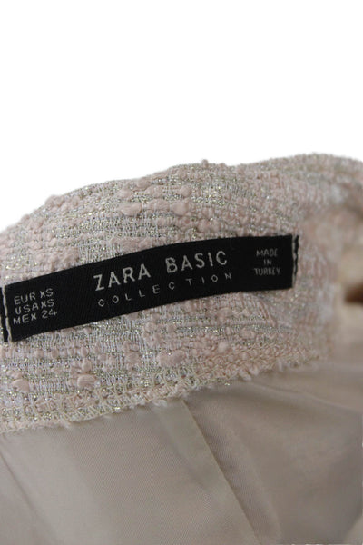 Zara Womens Mini Beige Polyester Skirt Size XS