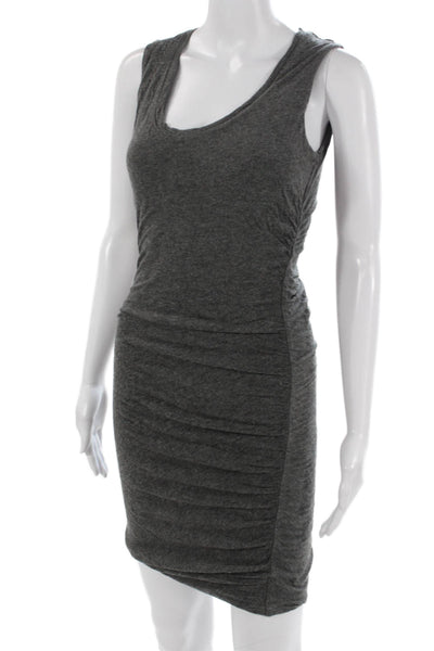 Velvet Womens Bodycon Tank Dress Dark Gray Sleeveless Size S