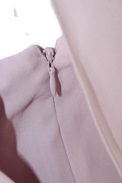 BCBG Max Azria Women Pink Maxi Wrap V-Neck Short Sleeve Tie Dress Size 4