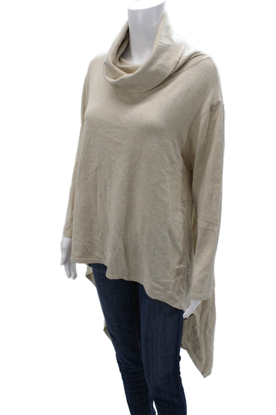 Sophy Curson Women Pullover Sweater Turtleneck Long Sleeve Beige Size XS