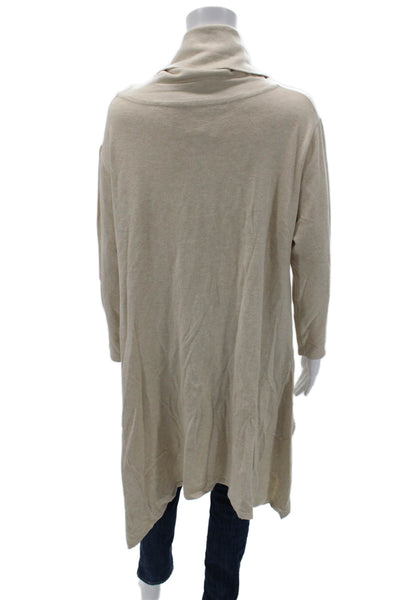 Sophy Curson Women Pullover Sweater Turtleneck Long Sleeve Beige Size XS