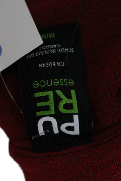 Pure Essence Womens Red Mock Neck Long Sleeve Coatigan Size M