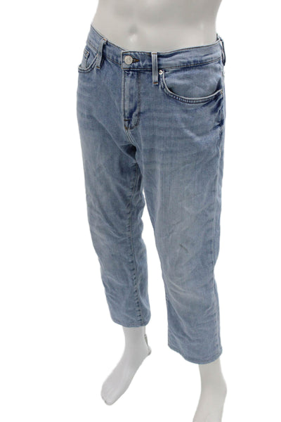 Frame Mens Cropped Straight Light Blue Jeans Size 33