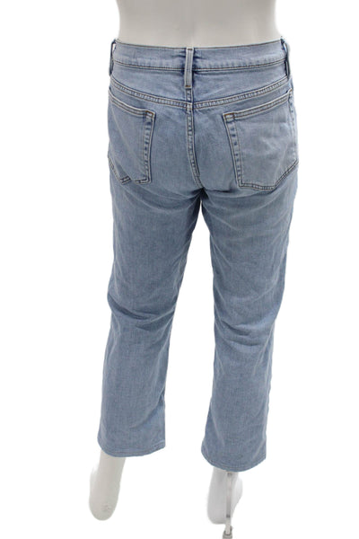 Frame Mens Cropped Straight Light Blue Jeans Size 33