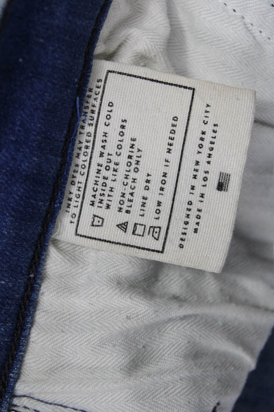 AYR Women Ankle Cropped Skinny Jeans Blue Mid Rise Button Size 27