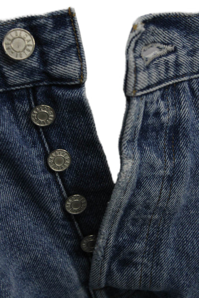 Agolde Womens 90s Solid Blue 100% Cotton Shorts Size 28