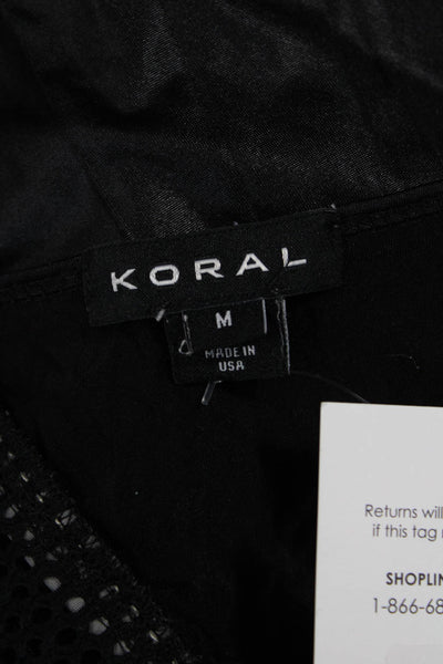 Koral Women Basic Black Tank Top Sleeveless Size M