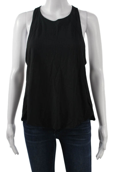 Lululemon Women Black Sleeveless Round Neck Tank Poly Spandex Blend Size 4