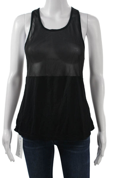 Lululemon Women Sleeveless Tank Black Nylon Round Neck Size 4