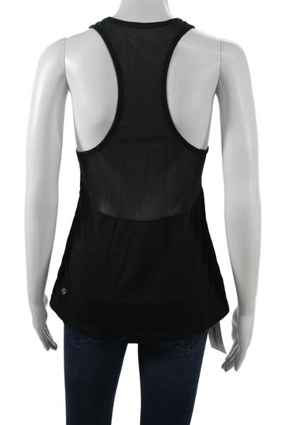 Lululemon Women Sleeveless Tank Black Nylon Round Neck Size 4