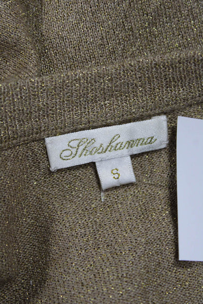Shoshanna Women Beige V-Neck Button Cardigan Long Sleeve Size S
