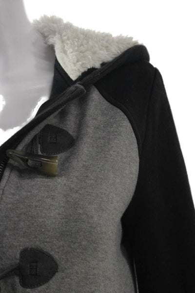 Splendid Womens Classic Black Toggle Jacket Cotton Blend Size M