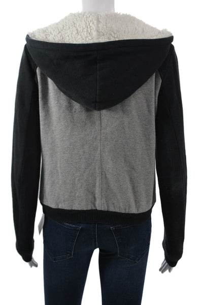 Splendid Womens Classic Black Toggle Jacket Cotton Blend Size M