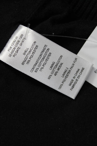 Splendid Womens Classic Black Toggle Jacket Cotton Blend Size M