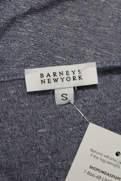 Barneys New York Women Jersey T-Shirt Gray Short Sleeve Round Neck Size S