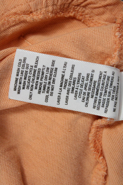 Juicy Couture Womens Orange Sleeveless Tank Cotton Linen Round Neck Size S