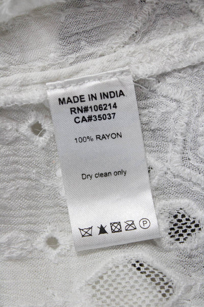 Joes Jeans Womens White V Neck Camisole Cotton Linen Bohemian Size S
