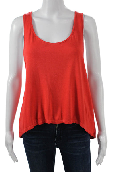 Michael Stars Womens Red Basic Sleeveless Tank Size One Size