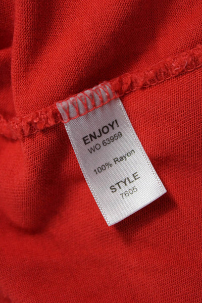 Michael Stars Womens Red Basic Sleeveless Tank Size One Size