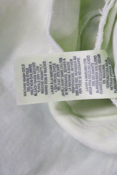 Splendid Womens Basic Tunic Long Sleeve Round Neck Green Cotton Top Size M