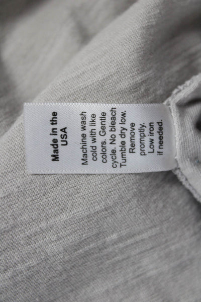 Michael Stars Women Basic Gray Cotton 3/4 Sleeve T-Shirt Size One Size