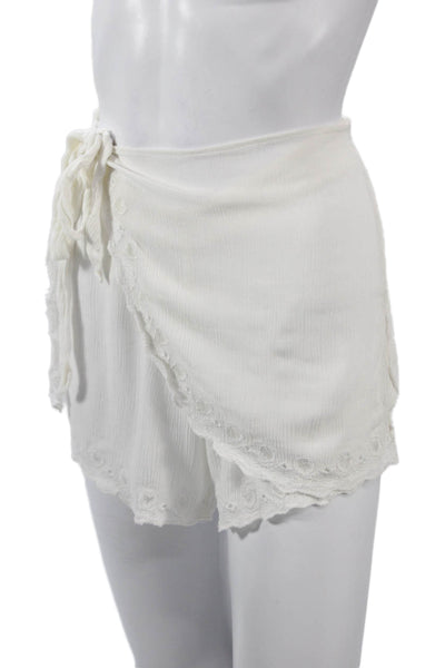 Joes Jeans Womens Bohemian White Rayon Drawstring Solid Shorts Size M