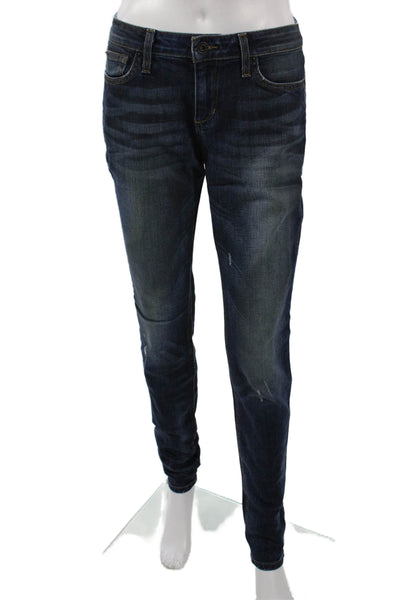 Joes Jeans Women Skinny Jeans Dark Blue Mid Rise Button Size 28
