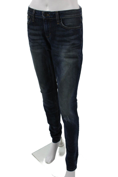 Joes Jeans Women Skinny Jeans Dark Blue Mid Rise Button Size 28