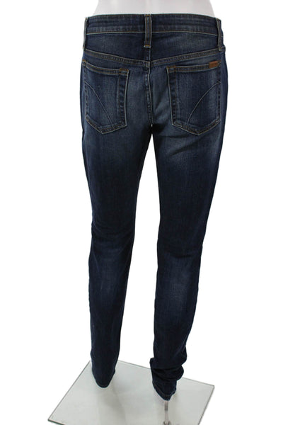 Joes Jeans Women Skinny Jeans Dark Blue Mid Rise Button Size 28