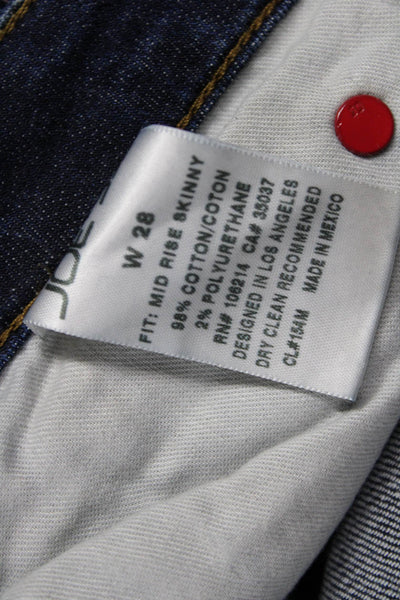 Joes Jeans Women Skinny Jeans Dark Blue Mid Rise Button Size 28