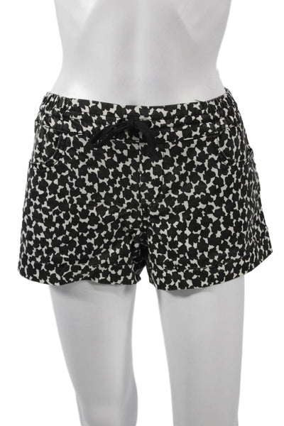 Joes Jeans Womens Black Floral Sweat Shorts Drawstring Size M