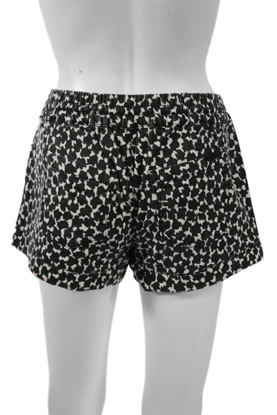Joes Jeans Womens Black Floral Sweat Shorts Drawstring Size M