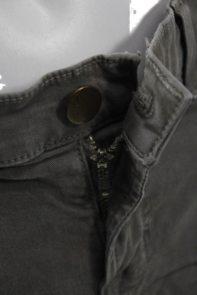 J Brand Womens Chino Pants Dark Gray Button Mid Rise Size 30