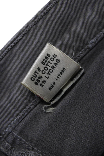 J Brand Womens Chino Pants Dark Gray Button Mid Rise Size 30