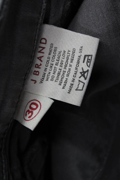 J Brand Womens Chino Pants Dark Gray Button Mid Rise Size 30