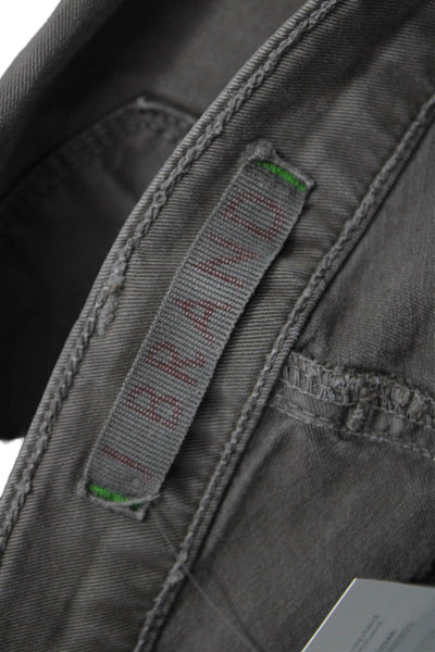 J Brand Womens Chino Pants Dark Gray Button Mid Rise Size 30
