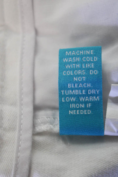 Tori Richard Women White Chino Shorts 96% Cotton 4% Spandex Size 2