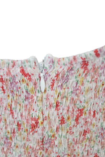 Interstyle Womens Maxi Sundress Pink Floral Sleeveless Tie Size L