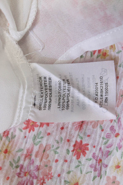 Interstyle Womens Maxi Sundress Pink Floral Sleeveless Tie Size L