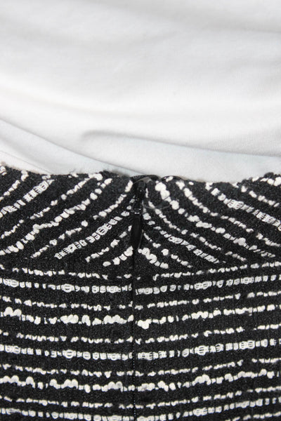 Escada Womens Wool Striped Straight Pencil Skirt Black Size 42
