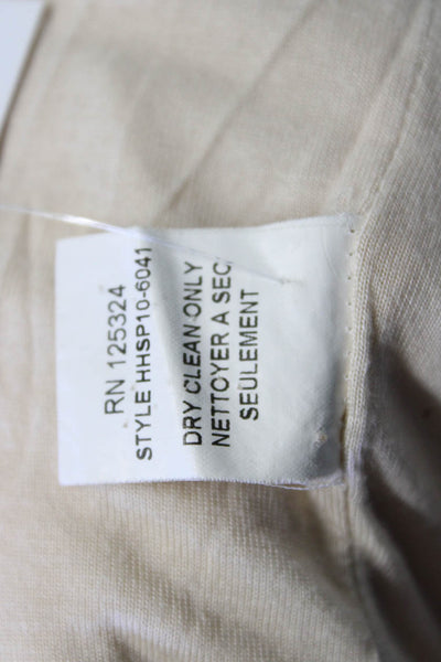 Haute Hippie Womens White Silk Collared Blazer Long Sleeve Size 0