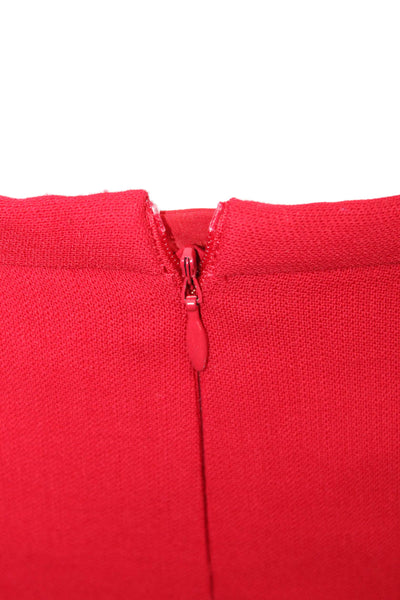Armani Collezioni Womens Red Wool Pencil Mini Skirt Size 6
