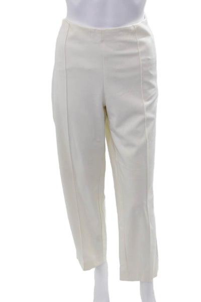 Escada Womens Dress Pants White Designer Polyamide Elastane Size 42