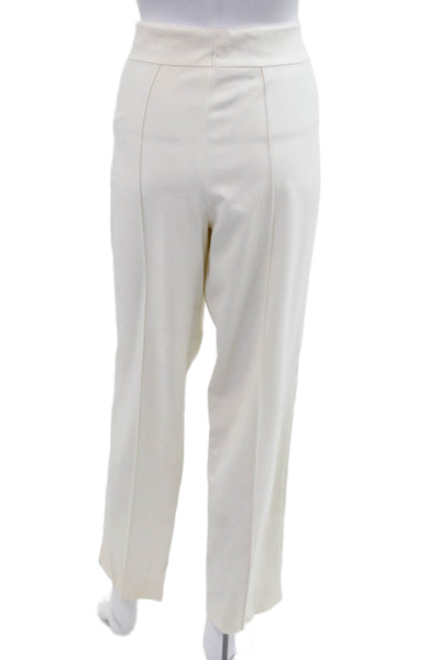 Escada Womens Dress Pants White Designer Polyamide Elastane Size 42