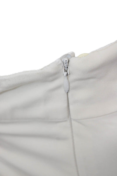 Escada Womens Dress Pants White Designer Polyamide Elastane Size 42