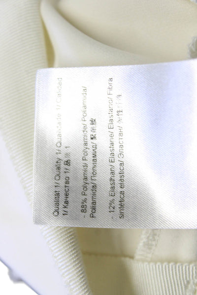 Escada Womens Dress Pants White Designer Polyamide Elastane Size 42