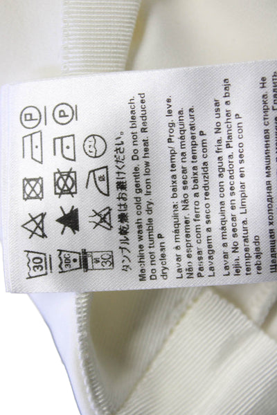 Escada Womens Dress Pants White Designer Polyamide Elastane Size 42