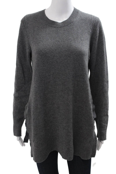 Banana Republic Women Dark Gray Merino Cashmere Crewneck Pullover Size M