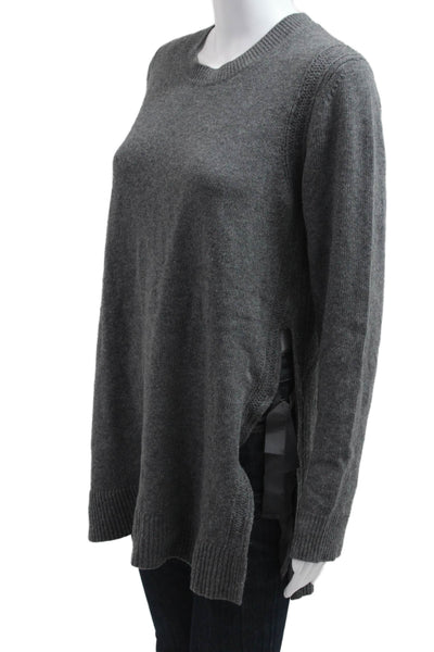 Banana Republic Women Dark Gray Merino Cashmere Crewneck Pullover Size M